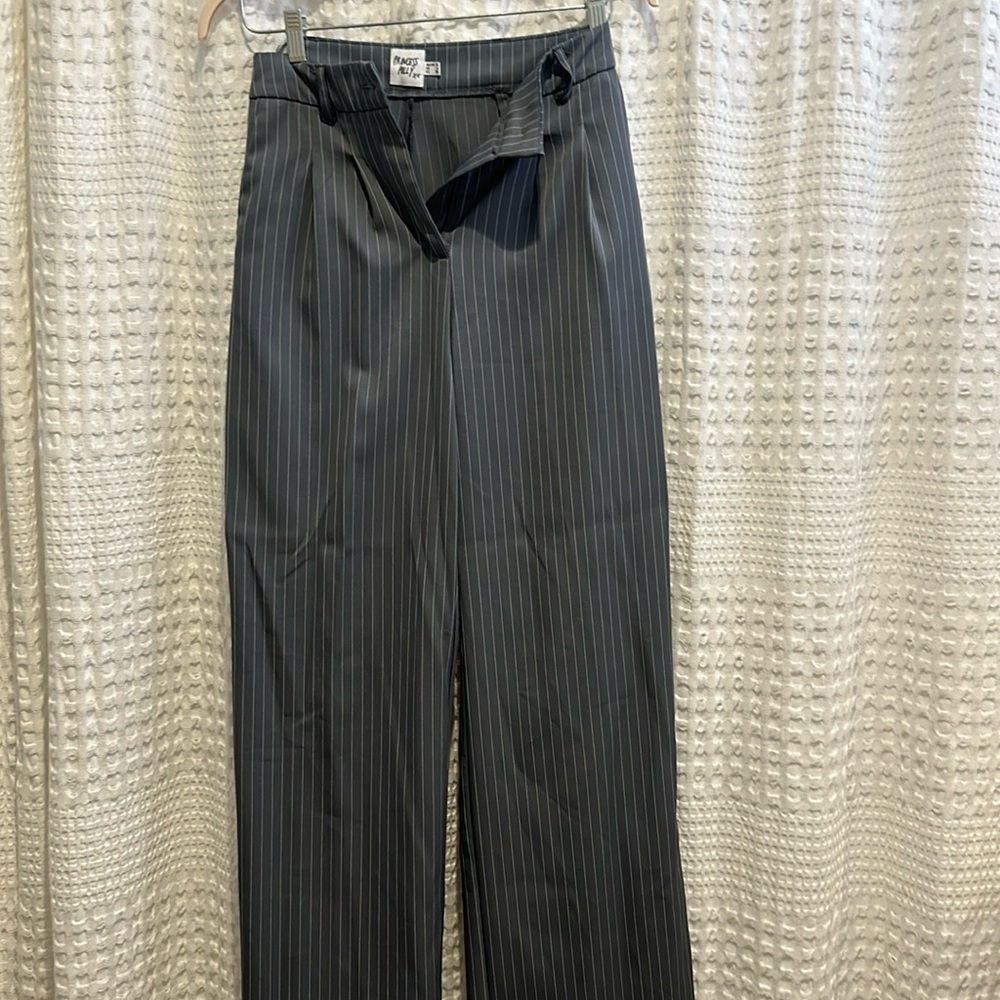 Princess Polly Gray Pinstripe Archer Pants